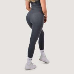 Legginsy damskie fitness z wysokim stanem NEO Iron. Szare legginsy sportowe GYMBEAM, s, bez wzorów, z elastanu, z podwyższonym stanem, na fitness i siłownię. Za 112.90 zł.
