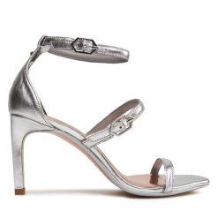 Sandały Ted Baker. Szare sandały Ted Baker, bez wzorów, bez obcasa, na szpilce, bez zapięcia. Za 369.99 zł.