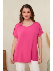 Curvy Lady Bluzka w kolorze różowym rozmiar: 44/46. Różowe bluzki Curvy Lady, bez wzorów, klasyczne, bez kołnierzyka, bez ramiączek. Za 74.99 zł.