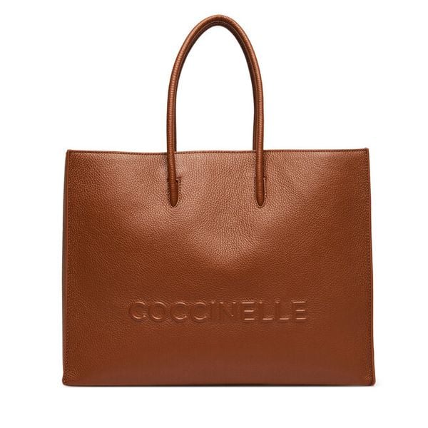 Torebka Coccinelle. Brązowe shopper bag Coccinelle, bez wzorów, bez dodatków. Za 1,549.00 zł.