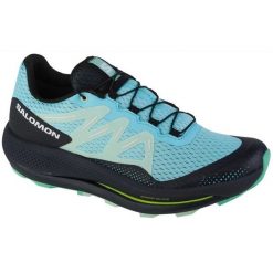 Buty do biegania Salomon Pulsar Trail W 472104 niebieskie. Niebieskie buty do biegania bez wzorów, z gumy, bez zapięcia, do biegania. Za 741.80 zł.