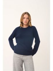 Just Cashmere Kaszmirowy sweter "Emma" w kolorze granatowym rozmiar: XL. Niebieskie swetry Just Cashmere, xl, bez wzorów, z kaszmiru, bez ramiączek. Za 523.38 zł.