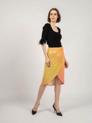 Patrizia Pepe Spódnica | 1G1423/AJ03 | Kobieta | Żółty, Koralowy. Pomarańczowe spódnice Patrizia Pepe, na co dzień, bez wzorów, z poliesteru, midi, proste. W wyprzedaży za 239.00 zł.