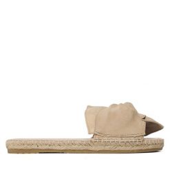 Espadryle Manebi. Brązowe espadryle Manebi, bez wzorów, bez obcasa. Za 649.99 zł.