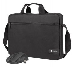 Torba Natec Wallaroo 2 15.6'' z myszką bezprzewodową czarny. Czarne torby na laptopa NATEC, bez wzorów, na ramię. Za 66.90 zł.