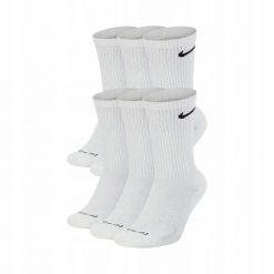 Skarpety Nike Everyday Cushioned 6 par. Białe skarpetki Nike, bez wzorów. Za 106.00 zł.