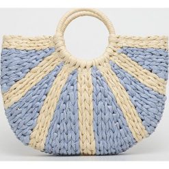 Only kosz plażowy. Niebieskie torebki klasyczne ONLY, bez wzorów, bez dodatków. Za 159.99 zł.