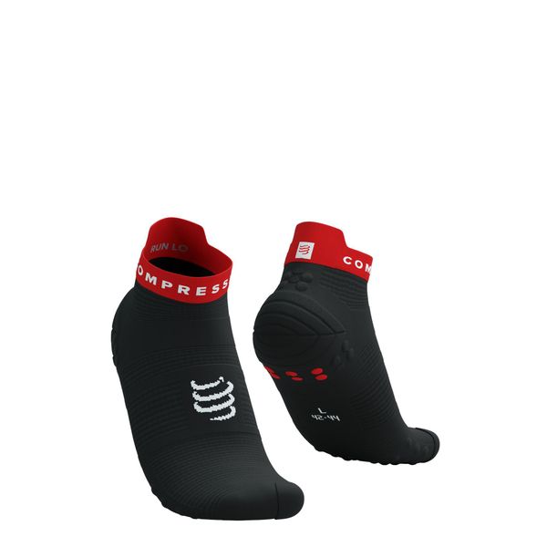 Skarpetki biegowe Compressport ProRacing Socks V4 Run Low black/core red. Czarne skarpetki Compressport, bez wzorów. Za 79.99 zł.