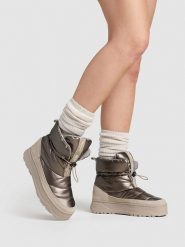 Pepe Jeans FOOTWEAR Botki zimowe "Kore" w kolorze beżowym rozmiar: 41. Brązowe botki Pepe Jeans FOOTWEAR, bez wzorów, z jeansu, bez obcasa, bez zapięcia. Za 132.98 zł.