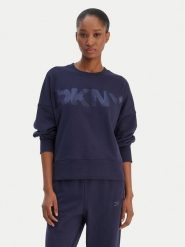 DKNY Sport Bluza DP6T1561 Granatowy Oversize. Niebieskie bluzy bez kaptura DKNY Sport, l, bez wzorów, z bawełny, bez kaptura. Za 309.99 zł.