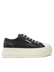 Tommy Jeans Trampki Foxing EN0EN02714 Czarny. Czarne trampki Tommy Jeans, bez wzorów, z jeansu, bez zapięcia. Za 249.99 zł.
