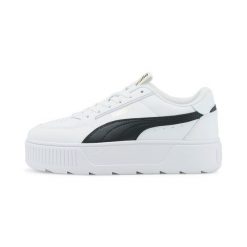 Buty sportowe damskie PUMA KARMEN REBELLE sneakersy. Białe buty sportowe lifestyle Puma, bez wzorów, z materiału, bez zapięcia, trekkingowe. Za 465.00 zł.