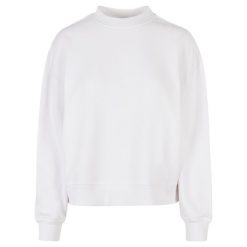 Bluza Damska Dekolt W Szpic Oversized. Białe bluzy BUILD YOUR BRAND, l, bez wzorów, bez kaptura. Za 155.99 zł.