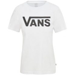 Koszulka sportowa damska Vans Flying V Crew. Białe t-shirty sportowe Vans, xl, bez wzorów, z bawełny, bez ramiączek, trekkingowe. Za 209.99 zł.