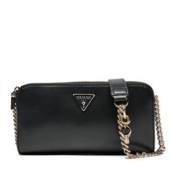 Torebka Guess. Czarne kopertówki Guess, z aplikacjami, wizytowe, bez dodatków. Za 339.99 zł.
