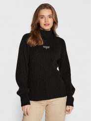 Tommy Jeans Golf Lofty DW0DW14257 Czarny Relaxed Fit. Czarne swetry Tommy Jeans, m, bez wzorów, z jeansu, bez ramiączek. Za 539.99 zł.