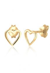 Elli Damskie kolczyki sztyfty Serce Basic ze srebra próby 925 Sterling Silver Kolczyki 1 ct. Szare kolczyki Elli, srebrne. Za 163.99 zł.