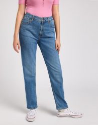 LEE DAMSKIE SPODNIE JEANSOWE CAROL HIT OF BLUE 112350789. Niebieskie jeansy Lee, l, bez wzorów, z jeansu. Za 209.99 zł.