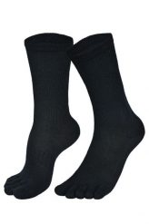 56% Wełna Merino Skarpety z palcami - Przeciw odciskom - Bruges. Czarne skarpetki Norfolk, bez wzorów, z materiału. Za 105.99 zł.
