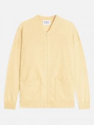 AUTHENTIC CASHMERE Kaszmirowy kardigan "Ervie" w kolorze żółtym rozmiar: XL. Żółte swetry AUTHENTIC CASHMERE, xl, bez wzorów, z kaszmiru, bez ramiączek. Za 413.99 zł.