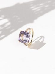 DIAMOND & CO Złoty pierścionek "Pink Fiction" z diamentami rozmiar: 52. Różowe pierścionki Diamond & Co, z ametystem, złote. Za 1,587.99 zł.