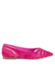 Eva Minge Baleriny LUCY-V1166-08-1 Różowy. Czerwone baleriny Eva Minge, bez wzorów, ze skóry, bez obcasa, bez zapięcia. Za 399.99 zł.