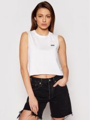 Vans Bluzka Junior V Muscle Crop VN0A4DNG Biały Regular Fit. Białe bluzki Vans, xl, bez wzorów, z bawełny, bez kołnierzyka, bez ramiączek. Za 79.99 zł.
