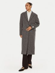Calvin Klein Płaszcz wełniany Herringbone Single K20K207710 Szary Regular Fit. Szare płaszcze Calvin Klein, na zimę, bez wzorów, z wełny, bez kaptura. Za 2,499.00 zł.