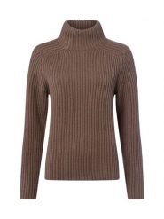 MOS MOSH Sweter - MMThyra Kobiety Wełna brązowy, S. Brązowe swetry Mos Mosh, s, bez wzorów, z dzianiny, bez ramiączek. Za 479.95 zł.