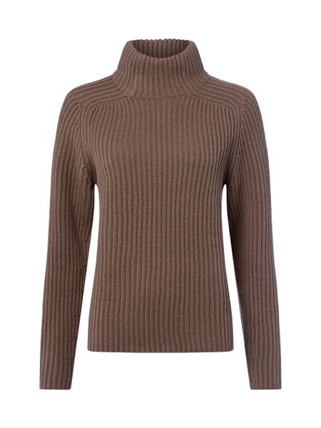 MOS MOSH Sweter - MMThyra Kobiety Wełna brązowy, S. Brązowe swetry Mos Mosh, s, bez wzorów, z dzianiny, bez ramiączek. Za 479.95 zł.