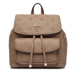 Plecak Guess. Brązowe plecaki Guess, z aplikacjami, bez dodatków. Za 639.99 zł.