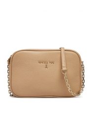 Patrizia Pepe Torebka CB0071/L001 Beżowy. Brązowe listonoszki Patrizia Pepe, bez wzorów, ze skóry, bez dodatków. Za 689.99 zł.