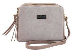 Listonoszka skórzana BARBERINI'S pudrowa 710-18. Brązowe shopper bag Barberinis, bez wzorów, ze skóry, na ramię, bez dodatków. Za 219.99 zł.