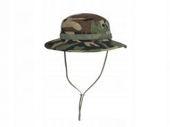 Kapelusz boonie z odpinaną osłoną karku US Woodland. Zielone kapelusze HELIKON-TEX, bez wzorów, z bawełny, militarne. Za 55.99 zł.