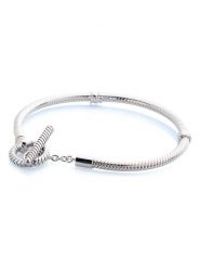 Pandora Srebrna bransoletka z zawieszką rozmiar: onesize. Szare bransoletki Pandora, srebrne. Za 230.45 zł.