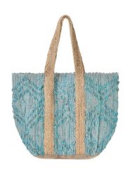 BLE Shopper bag w kolorze turkusowym - wys. 40 x 31 cm rozmiar: onesize. Niebieskie shopper bag BLE, bez wzorów, z materiału, na ramię, bez dodatków. Za 84.99 zł.