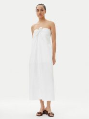 Herskind Sukienka letnia Chantelle 5568202 Biały Regular Fit. Białe sukienki Herskind, bez wzorów, z bawełny, bez kołnierzyka, bez ramiączek. Za 559.99 zł.