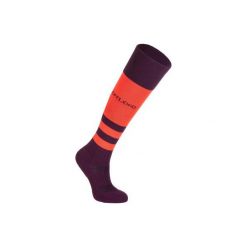 SKARPETY sportowe do RUGBY R500 damskie. Czerwone skarpetki OFFLOAD, bez wzorów, z elastanu. Za 24.99 zł.