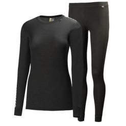 Zestaw dla kobiet Helly Hansen comfort light set. Czarne bielizna termoaktywna damska Helly Hansen, bez wzorów, bez ramiączek, narciarskie. Za 422.00 zł.