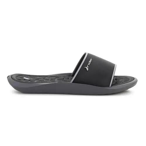 Klapki damskie Rider Flow. Czarne klapki Rider, bez wzorów, z materiału, sportowe, bez obcasa, bez zapięcia. Za 167.80 zł.