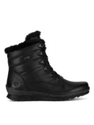 Remonte Botki R8480-01 Czarny. Czarne botki Remonte, bez wzorów, bez obcasa, na płaskiej podeszwie, bez zapięcia. Za 383.00 zł.