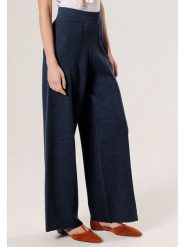 Rodier Wełniane spodnie w kolorze granatowym rozmiar: M. Niebieskie spodnie materiałowe Rodier, bez wzorów, z materiału, klasyczne, z standardowym stanem. Za 380.34 zł.