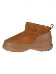 Moon Boot Skórzane botki "Luna Low" w kolorze jasnobrązowym rozmiar: 46. Brązowe botki Moon Boot, bez wzorów, z materiału, bez obcasa, bez zapięcia. Za 430.46 zł.
