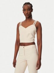 Rinascimento Top CFC0127891003 Beżowy Slim Fit. Brązowe topy Rinascimento, xs, bez wzorów, z syntetyku, bez kołnierzyka, bez ramiączek. Za 399.99 zł.