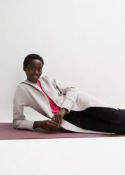 Długa bluza bez zapięcia, z mieszanki bawełny. Szare bluzy bonprix, bez wzorów, z bawełny, bez ramiączek, bez kaptura. Za 124.99 zł.