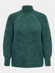ONLY Carmakoma Sweter Ruby 15307191 Zielony Regular Fit. Zielone swetry Only Carmakoma, bez wzorów, z syntetyku, bez ramiączek. Za 139.99 zł.