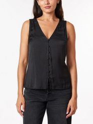 Scotch & Soda Bluzka w kolorze czarnym rozmiar: M. Czarne bluzki Scotch & Soda, m, bez wzorów, bez kołnierzyka, bez ramiączek. Za 92.64 zł.