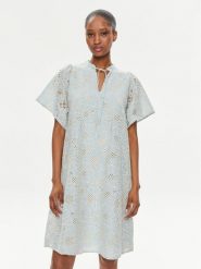 Bruuns Bazaar Sukienka letnia Julia BBW3948 Niebieski Relaxed Fit. Niebieskie sukienki Bruuns Bazaar, bez wzorów, z bawełny, bez kołnierzyka, bez ramiączek. Za 479.99 zł.
