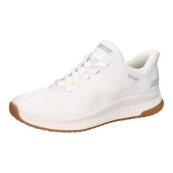 Buty sportowe Sneakersy damskie, Slip-Ins: Bobs Squad 4 - Staple Look. Białe buty sportowe lifestyle Skechers, bez wzorów, sportowe, bez zapięcia, skechers sport. Za 309.99 zł.