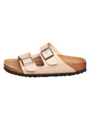 Birkenstock Klapki "Arizona" w kolorze beżowym rozmiar: 43. Brązowe klapki Birkenstock, bez wzorów, klasyczne, bez obcasa, bez zapięcia. Za 503.95 zł.